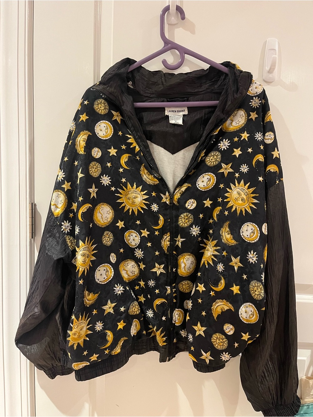 vintage celestial windbreaker jacket!